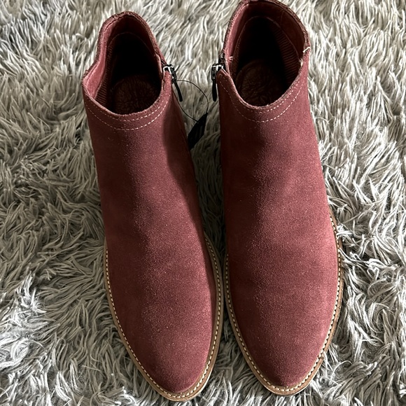 Ecco Shape 35 Sartorelle Ankle Bootie Water Resistant Andorra Red Suede EU 38 - Picture 3 of 8